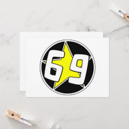 Yellow Star 69 Einladung