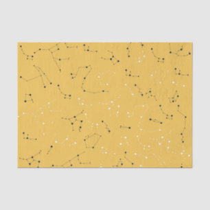 Yellow Star Constellation Tissue Paper Seidenpapier