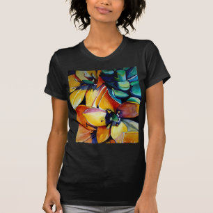 Yellow Star der Bethlehem Blume Aquarellkunst T-Shirt