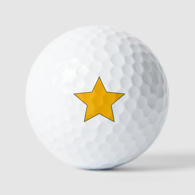 Yellow Star Golfball (Vorderseite)