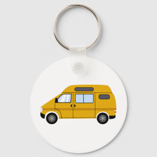 Yellow Stealth Camper Van High Top Mobile Freedom Schlüsselanhänger