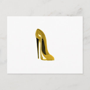 Yellow Stiletto Shoe Postkarte
