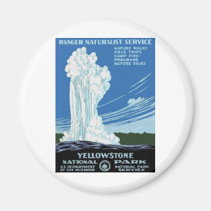 Yellow Stone Park - Old Faithful Geyser Magnet