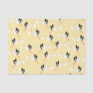 Yellow Stork Babydusche Seidenpapier