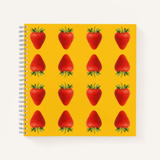 Yellow Strawberry Notebook. Notizbuch
