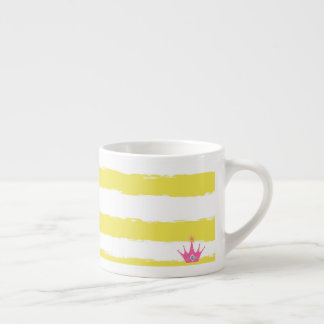 Yellow stripes and a pink crown Specialty Mug Espressotasse