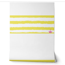 Yellow stripes and a pink crown Wallpaper Tapete