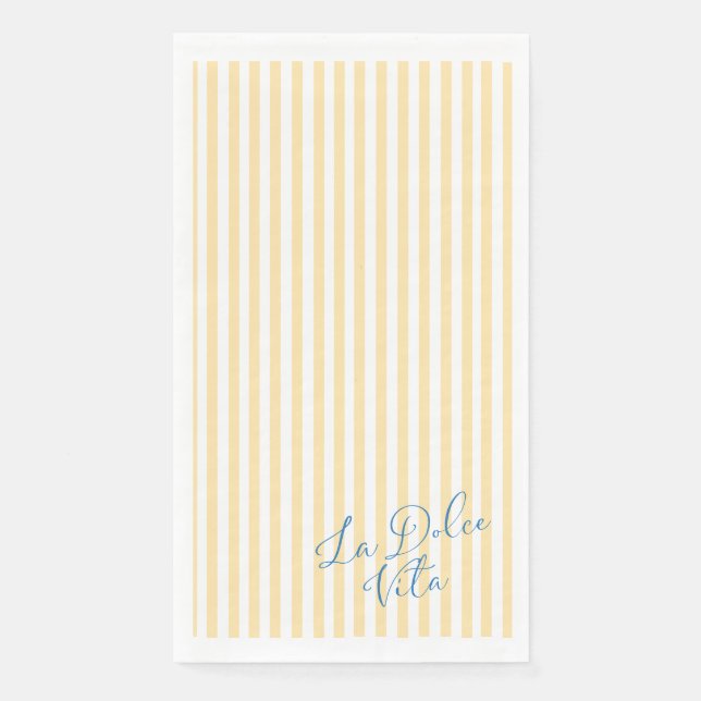 Yellow Stripes Paper Napkin Serviette (Vorderseite)