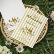 Yellow Stripes That's Amore Bridal Shower