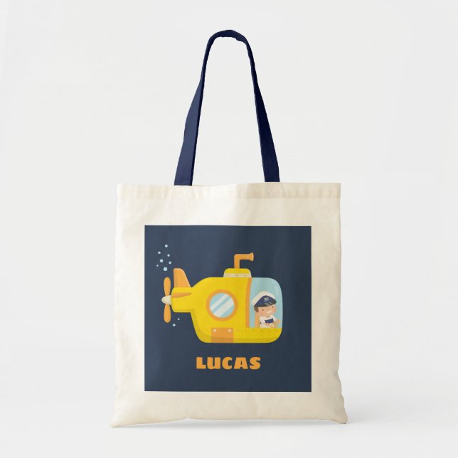 Yellow Submarine Captain Kids Tote Bag Tragetasche (Vorne)