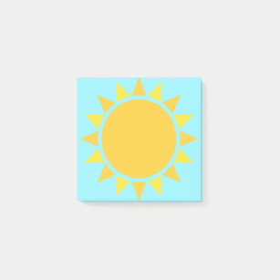 Yellow Sun Emoji Post-it Klebezettel