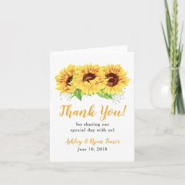 Yellow Sunflower Foto Wedding Danke