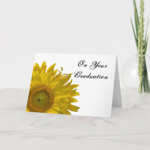 Yellow Sunflower Graduation Gratulationen Karte