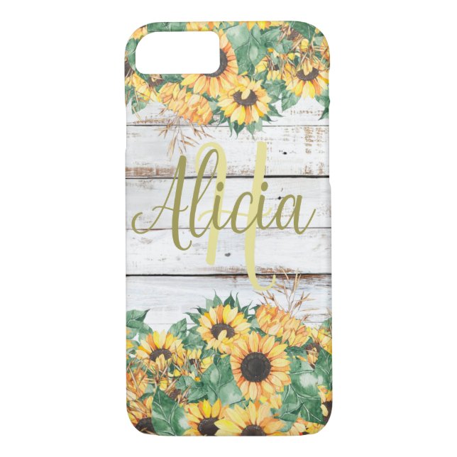 Yellow Sunflower Name Case-Mate iPhone Case (Rückseite)