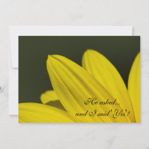 Yellow Sunflower Petals Engagement Party Einladung