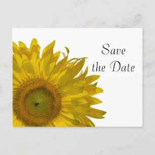 Yellow Sunflower Quinceanera Save the Date Ankündigungspostkarte