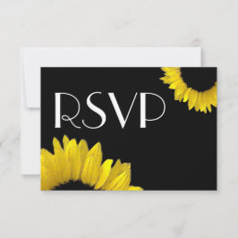 Yellow Sunflower Wedding RSVP Response Card
