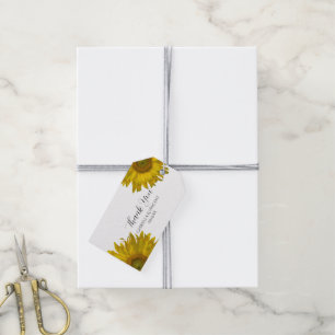 Yellow Sunflower Wedding Vielen Dank für Ihre Unte Geschenkanhänger