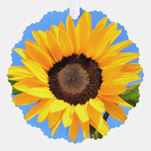 Yellow Sunflower Weihnachtsausstellung Ornament Karte