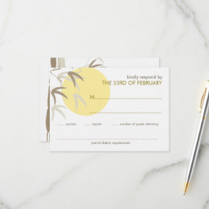 Yellow Sunrise Bambou Zen Oriental Carte RSVP