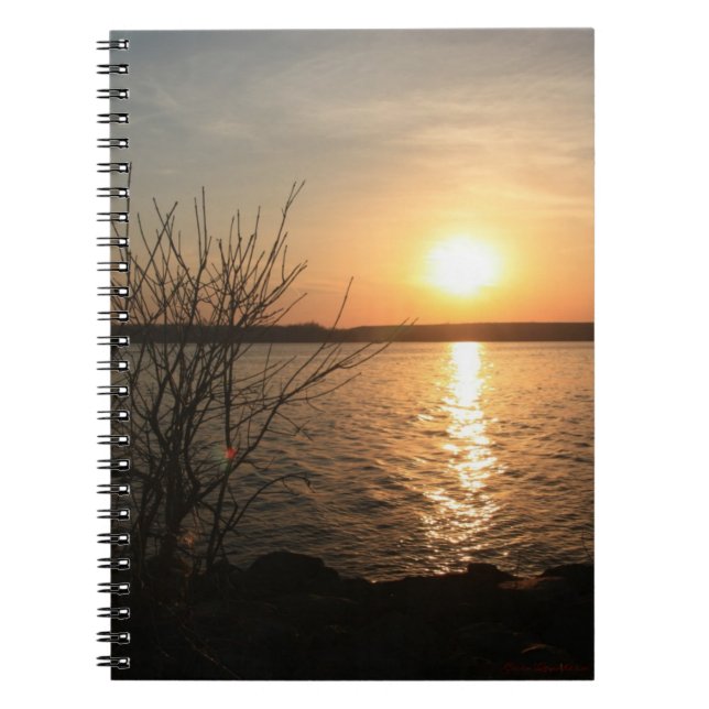 Yellow Sunset Notebook Notizblock (Vorderseite)
