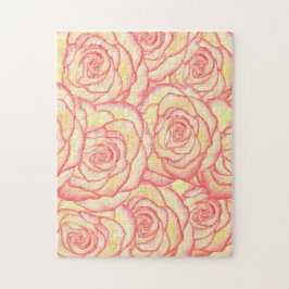 Yellow Sunset Rose Puzzle