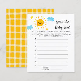 Yellow Sunshine Guess The Baby Food Duwer Game