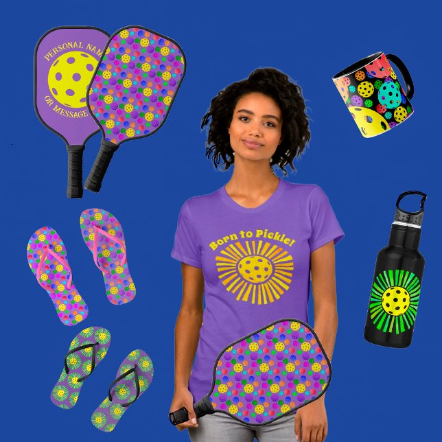 Yellow Sunshine Pickleball Team T - Shirt (Lots more to see!)