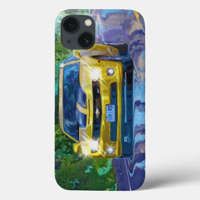 Yellow Superfast Sports Car Case-Mate iPhone Hülle (Rückseite)