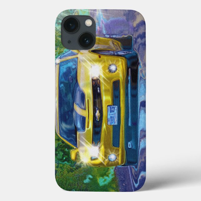 Yellow Superfast Sports Car Device Case (Rückseite)
