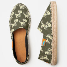 Yellow T Rex Dinosaur Leinwand Afridrilles Shoes