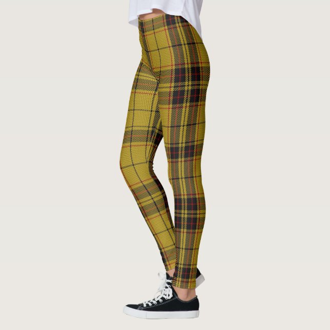 Yellow Tartan Christmas Leggings (Links)