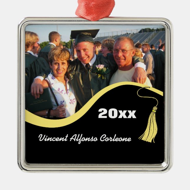 Yellow Tassel Abschluss Ornament (Vorne)