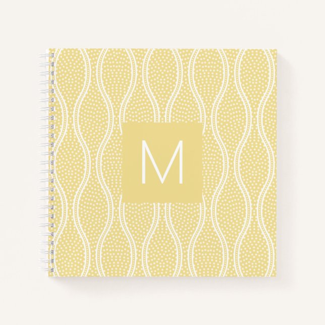 Yellow Tatewaku Mit Monogramm Notizbuch (Vorderseite)