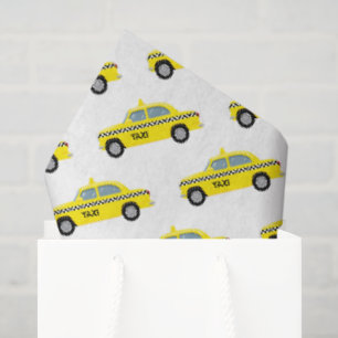 Yellow Taxi Cab NYC City Life Bunter Spaß Seidenpapier