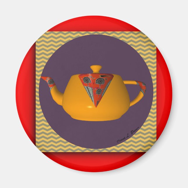 YELLOW TEAPOT MAGNET (Vorne)