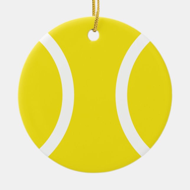 Yellow Tennis Ball Ornament für Weihnachten oder D (Vorne)