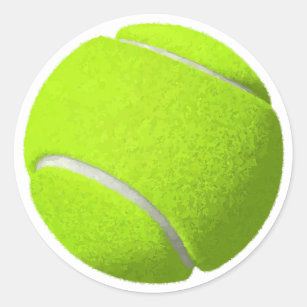 Yellow Tennis Ball Runder Aufkleber