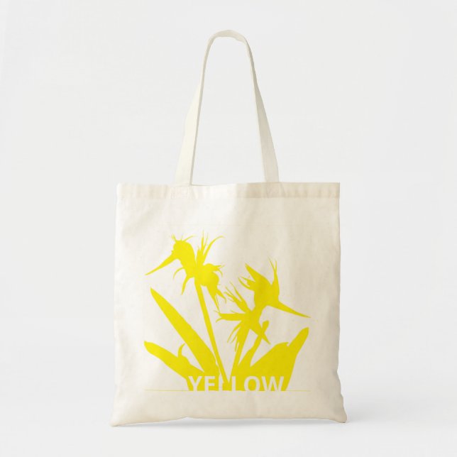 YELLOW - Tote bag con Flor del paraiso amarillo (Devant)