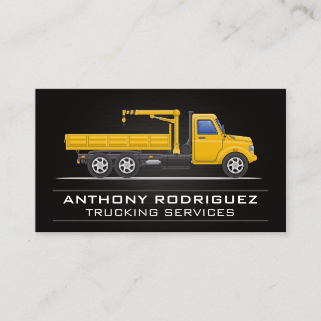 Yellow Tower Truck Services Business Card Visitenkarte (Vorderseite)
