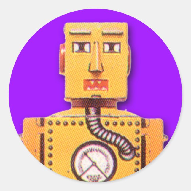 Yellow Toy Robot Stickers (Blatt 20) (Vorderseite)