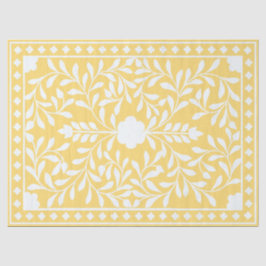 Yellow Traditional Bone Inlay Decoupage Paper Seidenpapier