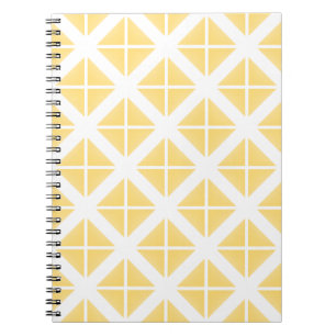 Yellow Trendy Triangle Pattern Notizblock