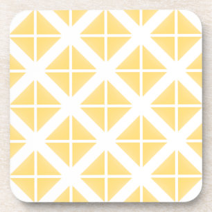 Yellow Trendy Triangle Pattern Untersetzer