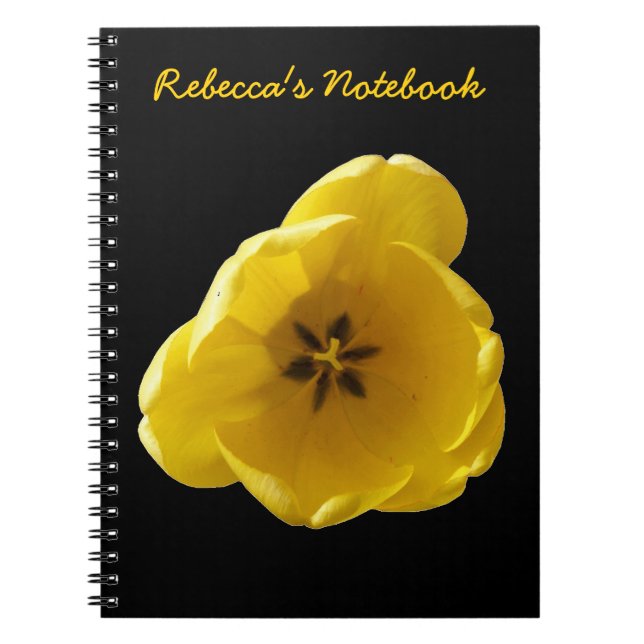 Yellow Tulip Anpassbares Notebook Notizblock (Vorderseite)