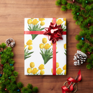 Yellow Tulip Bouquet Geschenkpapier