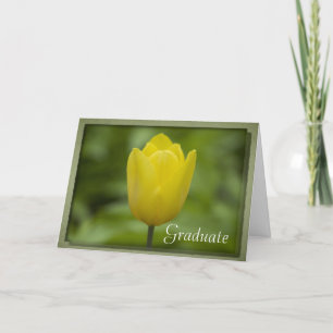 Yellow Tulip Graduierung Gratulationen Karte