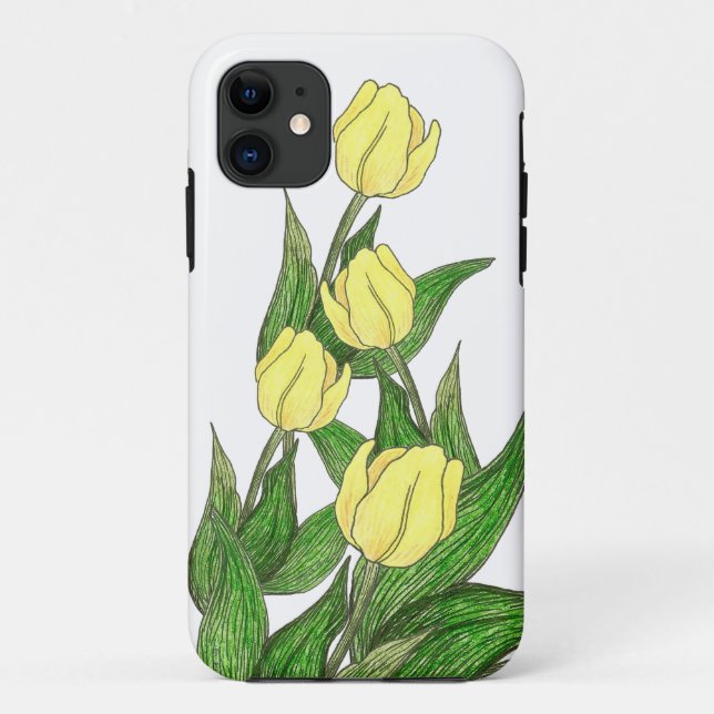 Yellow Tulpe iPhone Case (Rückseite)