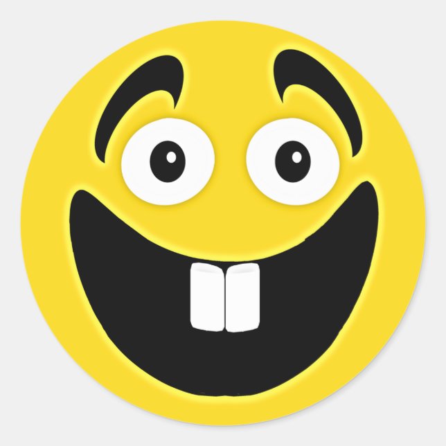Yellow Two Front Zeth Face Runder Aufkleber (Vorderseite)