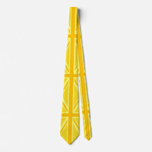 Yellow Union Jack Britische Flagge Hintergrund Krawatte